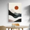 tableau minimaliste soleil rouge portrait 2 3 4.webp