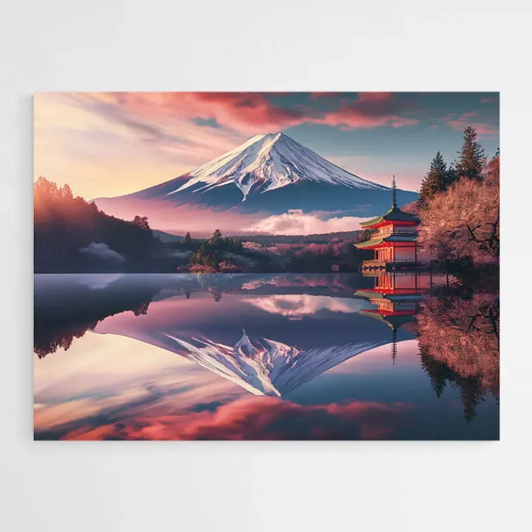 tableau decoration chambre mont fuji japonais