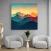 tableau montagne abstrait carre 4.webp
