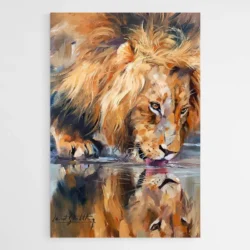 tableau peinture lion 1.webp