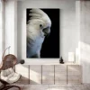 tableau perroquet blanc portrait 2 3 2.webp