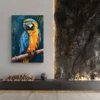 tableau perroquet bleu et jaune portrait 2 3 2.webp
