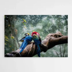 tableau perroquet bleus 1.webp