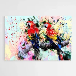 tableau perroquet multicolore 1.webp