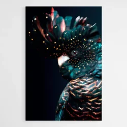 tableau perroquet noir 1.webp