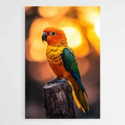 tableau perroquet orange 1.webp
