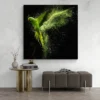 tableau perroquet vert 1 carre 4.webp