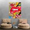 tableau pop art bouche portrait 3 4 2.webp