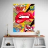 tableau pop art bouche portrait 3 4 3.webp