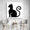 tableau silhouette chat carre 4.webp