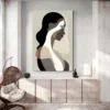 tableau silhouette femme abstrait portrait 2 3 4.webp