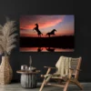 tableau silhouettes chevaux paysage 3 2 4.webp