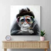 tableau singe a lunettes carre 3.webp
