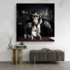 tableau singe poker carre 4.webp