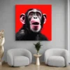 tableau singe rouge carre 2.webp