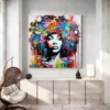 tableau street art art femme africaine carre 3.webp