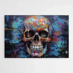 tableau street art tete de mort 1.webp