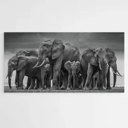tableau troupeau elephants 1.webp