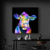 tableau vache pop art carre 2.webp