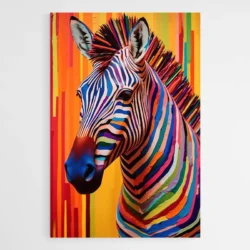 tableau zebre multicolore 1.webp