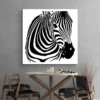 tableau zebre noir et blanc carre 2.webp