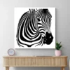 tableau zebre noir et blanc carre 3.webp