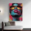 Tableau Street Art femme colore deco design.webp