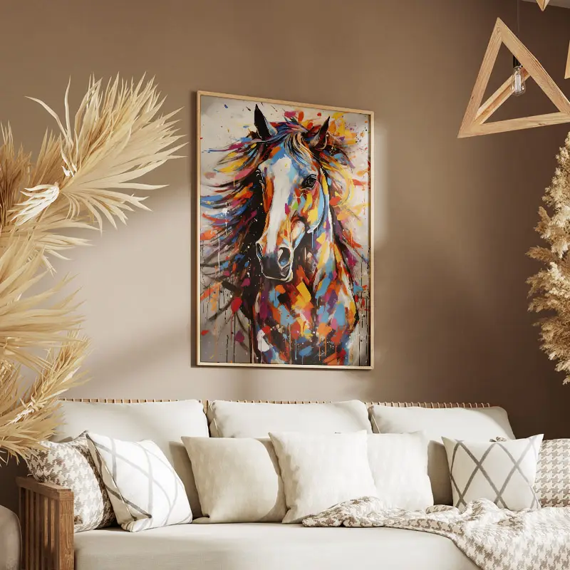 tableau cheval street art portrait 2 3 4.webp