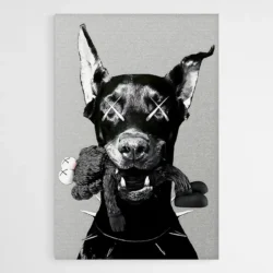 tableau dobermann kaws 1.webp