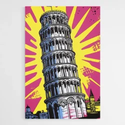 tableau pop art tour de pise 1.webp
