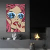 tableau visage pop art femme portrait 2 3 4.webp