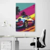 tableau voiture porsche pop art portrait 2 3 4.webp