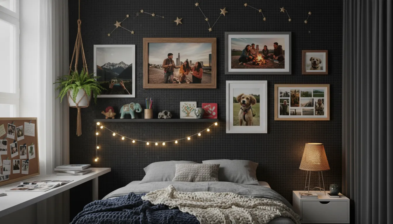 chambre personnalisée photos souvenirs decoration DIY unique