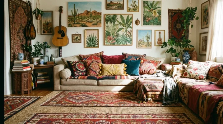 Comment réussir une décoration bohème dans son salon