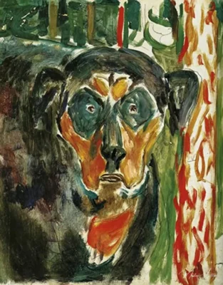 Edvard Munch Tête de chien
