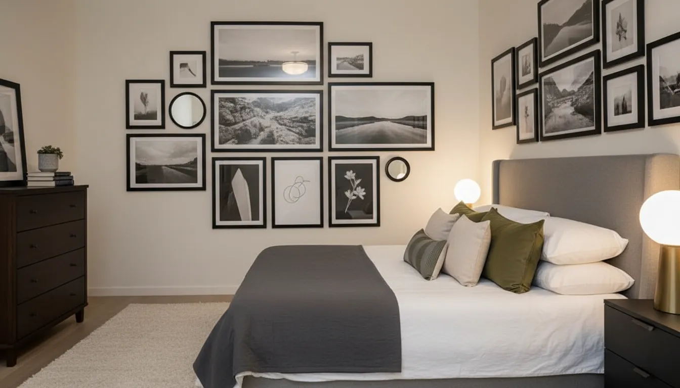 galerie tableaux chambre decoration murale composition