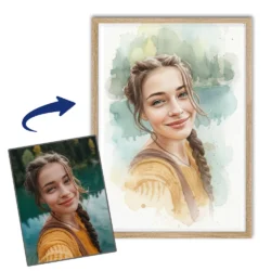 Portrait aquarelle personnalisée