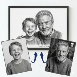 Portrait dessin fusain