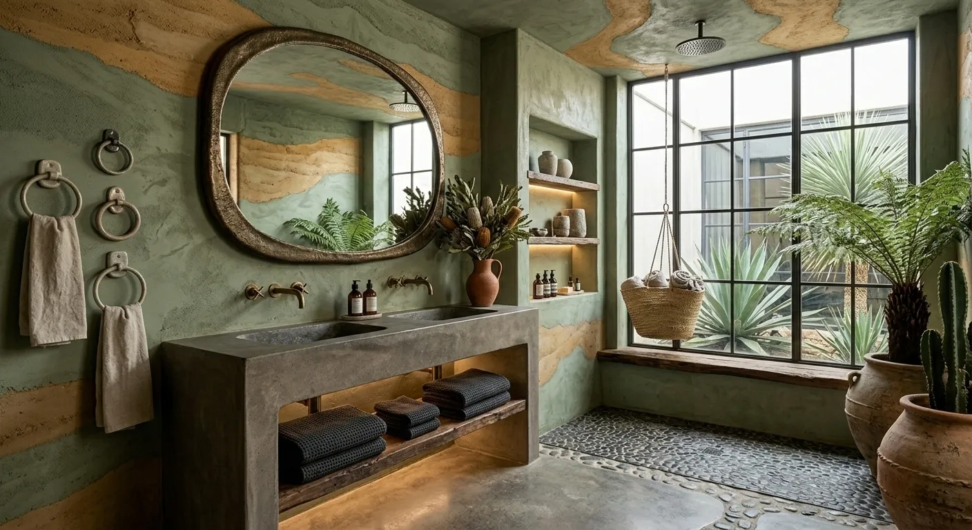 salle-de-bain-mur-accent-vert-sauge-peinture-humide