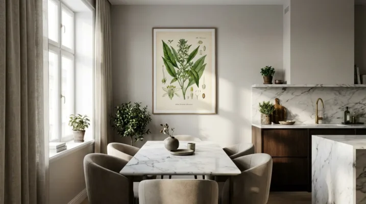 tableau dans une salle a manger