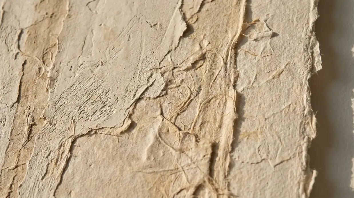 texture wabi-sabi affiche art mural grain papier ombres douces matériaux bruts encre naturelle gros plan